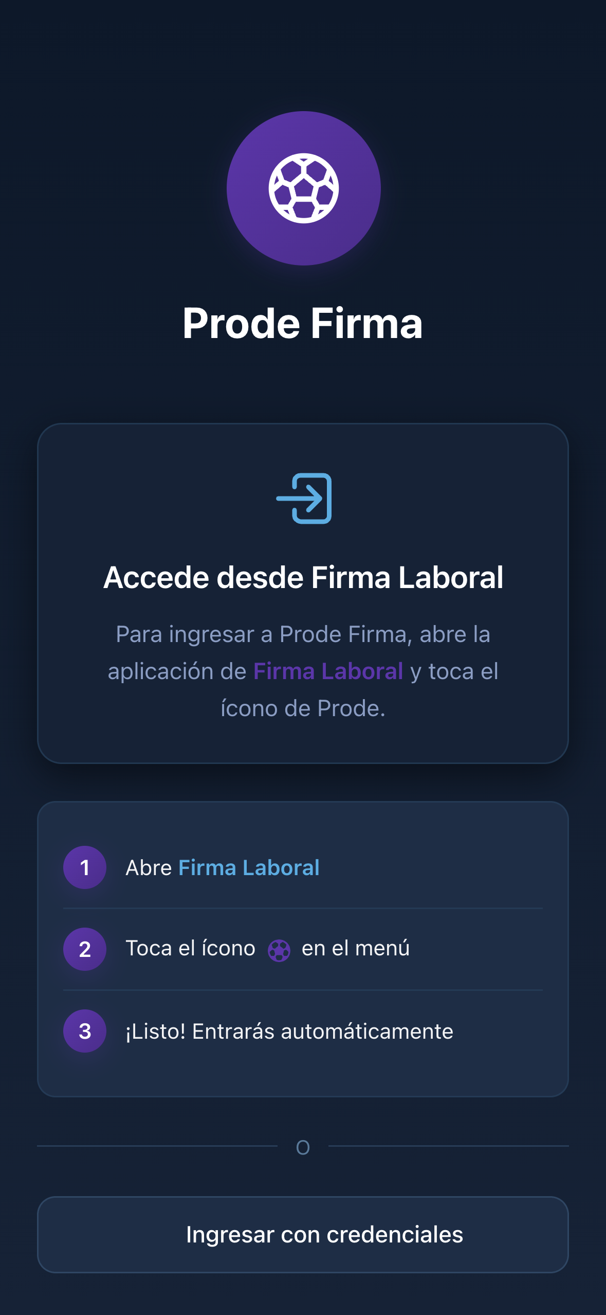 Login integrado con Firma Laboral