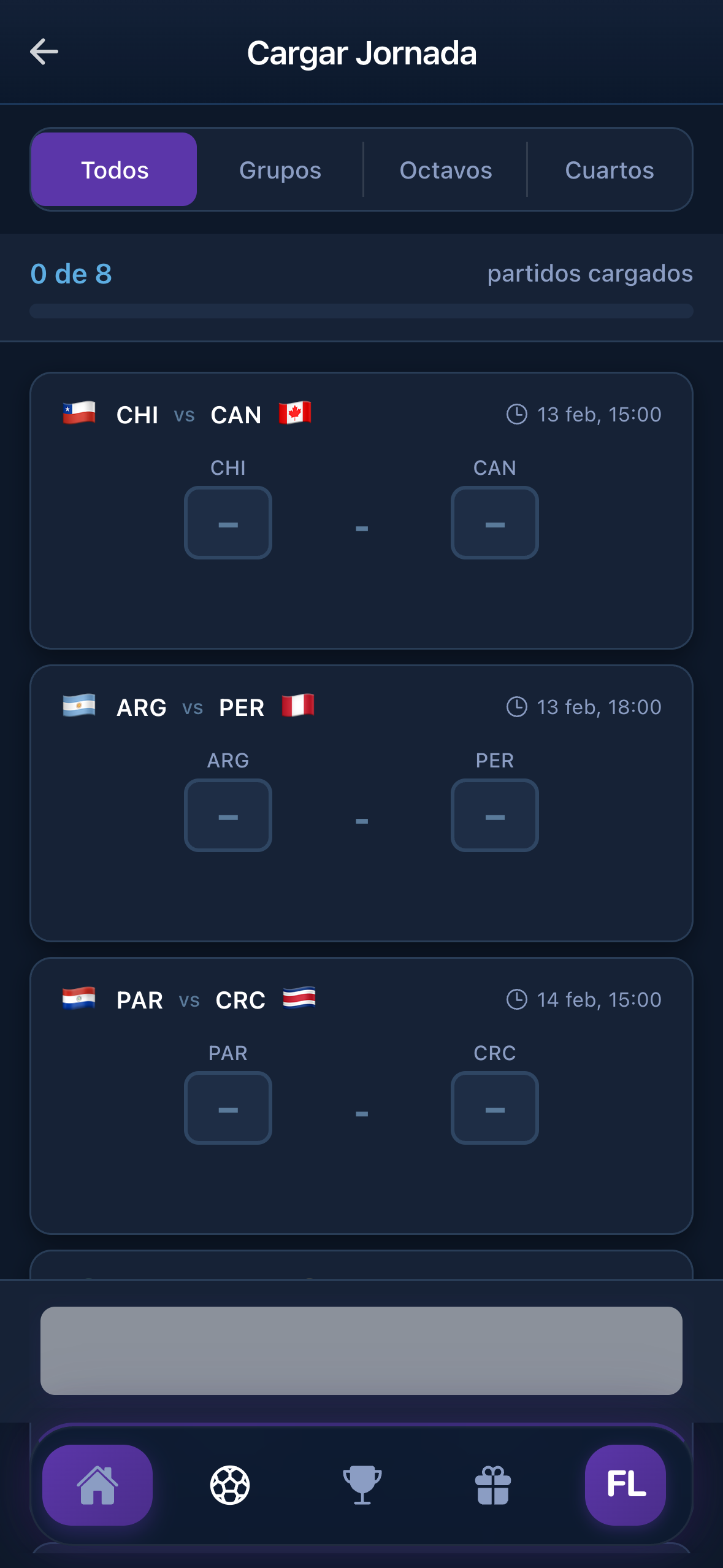 Carga masiva de predicciones