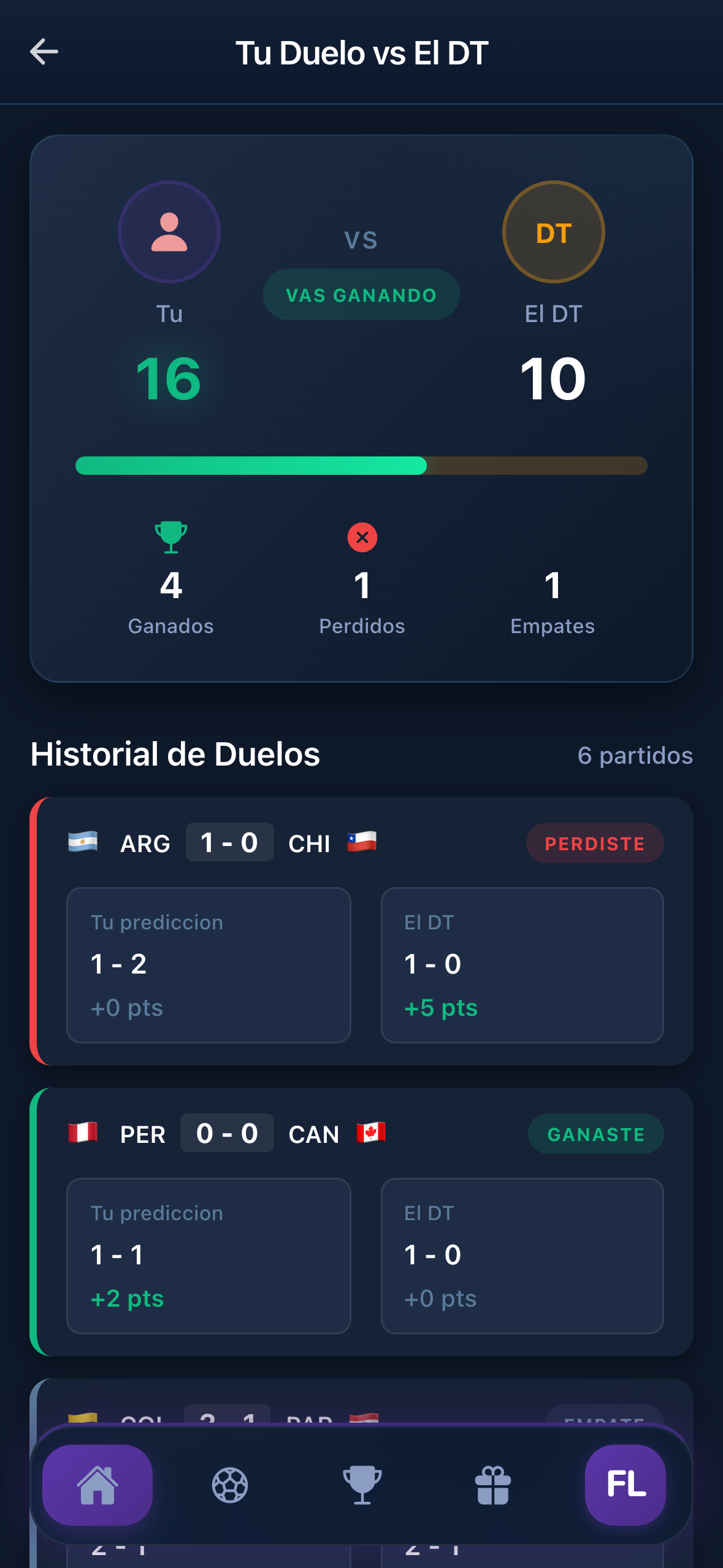 Duelo vs El DT con historial